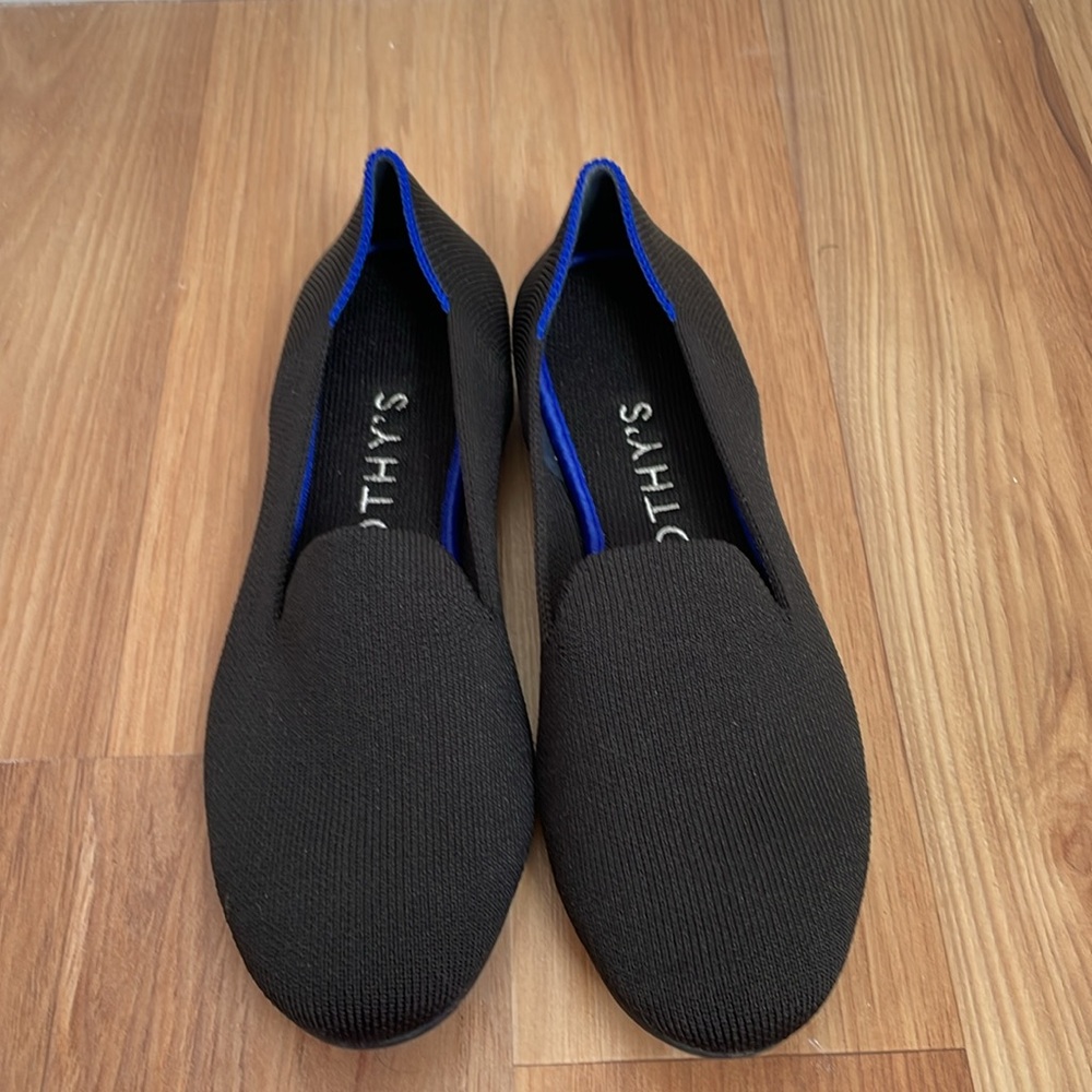 NEW Rothy's black solid loafer soft flexible upper washable women size 6